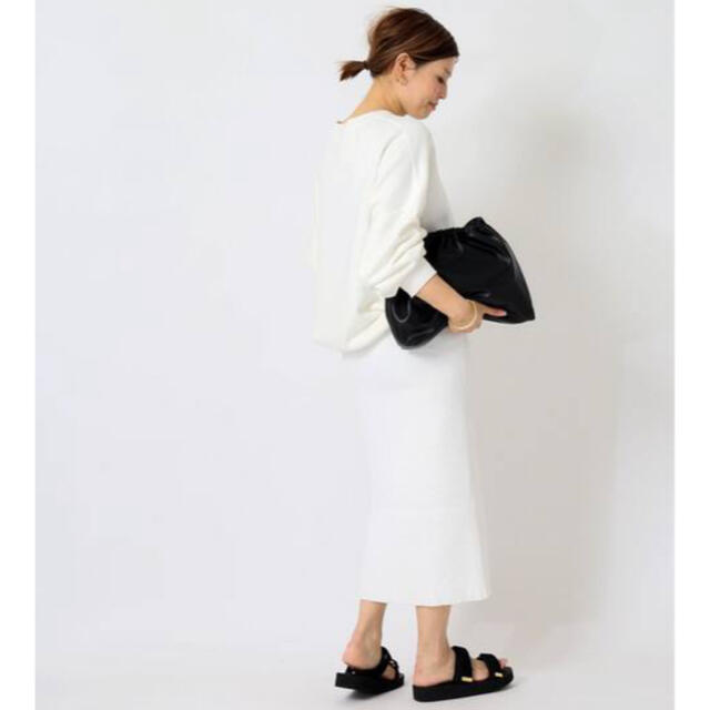 DEUXIEME CLASSE(ドゥーズィエムクラス)のタグ付き新品⭐️Deuxieme Classe rib タイトスカート ホワイト レディースのスカート(ロングスカート)の商品写真