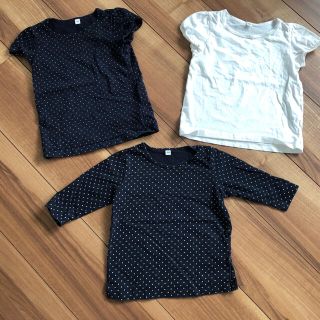 ムジルシリョウヒン(MUJI (無印良品))の無印良品　パフスリーブ　半袖Tシャツ　長袖カットソー７分丈　３枚セット(Tシャツ/カットソー)