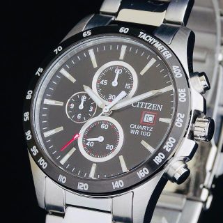 シチズン(CITIZEN)の【美品即納】シチズン 高級 メンズ腕時計 42mm クロノグラフ 100M防水(腕時計(アナログ))