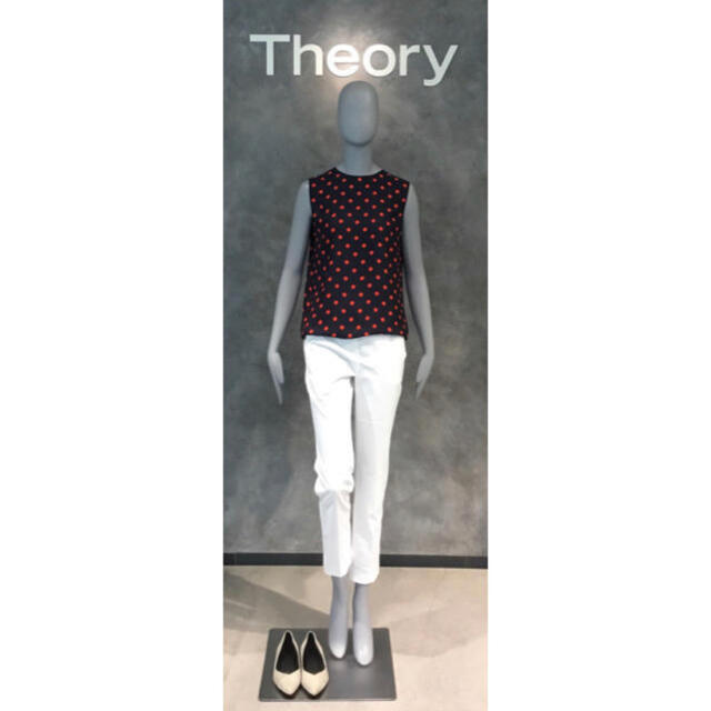 Theory 19aw ドット柄ノースリーブブラウス-