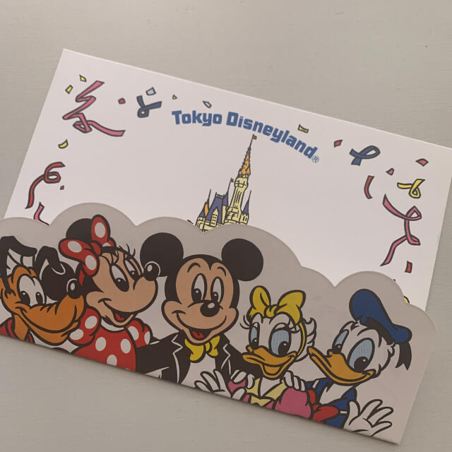 Disney(ディズニー)のディズニーメッセージカード　レトロ ハンドメイドの文具/ステーショナリー(カード/レター/ラッピング)の商品写真