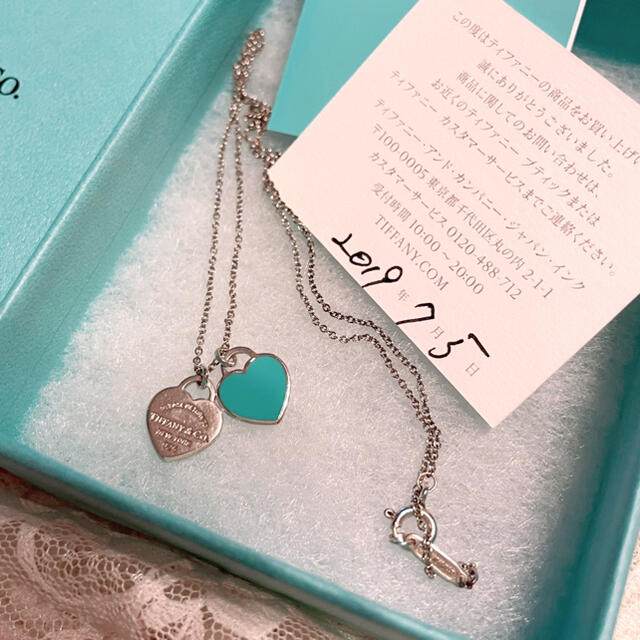 Tiffany♡ティファニーブルー ダブルハートタグペンダント ♡