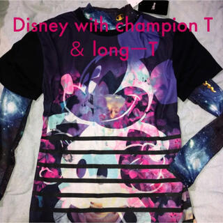 ディズニー(Disney)のディズニーDisney with champion GalaxyT＆longT(Tシャツ/カットソー(半袖/袖なし))