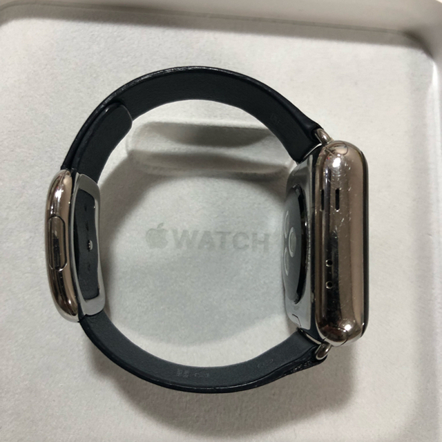純正 廃盤色 モダンバックル Apple Watch ミッドナイトブルー L