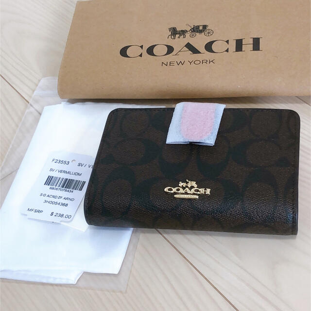 COACH コーチ二つ折り財布財布　ブラウン　23553 新品未使用