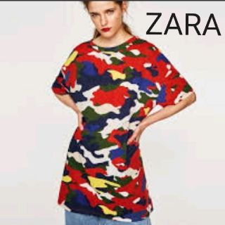 ザラ(ZARA)の新品タグ付き ZARA カラフル 原色 Tシャツ カットソー 半袖 大きめ(Tシャツ(半袖/袖なし))