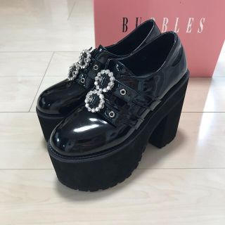 バブルス(Bubbles)のBUBBLES ダブルバックル厚底シューズ(ローファー/革靴)