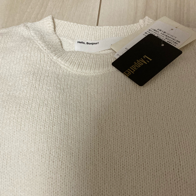 【新品タグ付】L'Appartement GENTLEMAN KNIT ホワイト