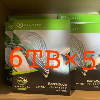 Seagate Barracuda HDD 6TB 5台セット(PCパーツ)