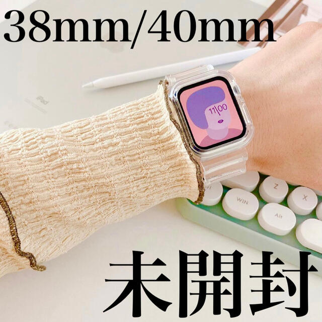 韓国 apple watch 用 クリアバンド 42 44 45mm 通販