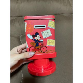 ディズニーランドシー　ミッキー　ポスト  貯金箱 缶　値下げ(キャラクターグッズ)