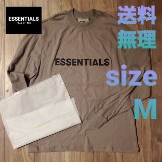 フィアオブゴッド(FEAR OF GOD)のfog essentials long sleeve tee size M(Tシャツ/カットソー(七分/長袖))