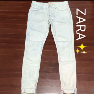 ザラ(ZARA)のZARA✨❗デニム スキニーパンツ ホワイト(デニム/ジーンズ)