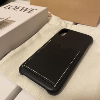 ロエベ(LOEWE)のしの様★新品未使用★ロエベ　スマホケース　iPhone X/XS ブラック(iPhoneケース)