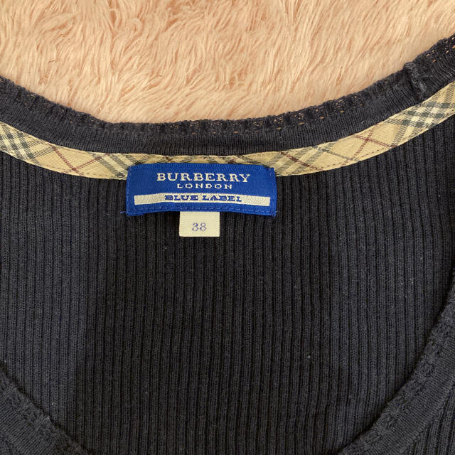 BURBERRY BLUE LABEL(バーバリーブルーレーベル)のバーバリー　フリルリブニット サイズ38 レディースのトップス(ニット/セーター)の商品写真