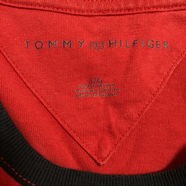 TOMMY HILFIGER(トミーヒルフィガー)の90s 古着 トミーヒルフィガー フラッグロゴ Tシャツ 赤 メンズのトップス(Tシャツ/カットソー(半袖/袖なし))の商品写真