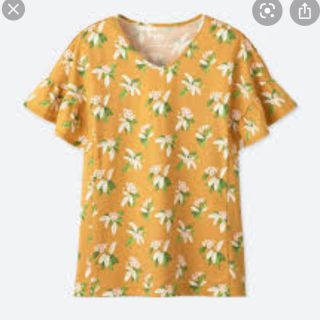 ユニクロ(UNIQLO)のユニクロ　スタジオ　サンダーソン　レディース  半袖　Tシャツ　花柄　Vネック(Tシャツ(半袖/袖なし))