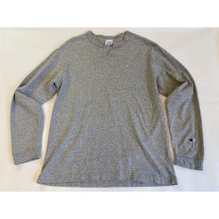 チャンピオン(Champion)のChampion/ロゴ刺繍/ロング/Tシャツ/グレイ/メンズ/SIZE：M(Tシャツ/カットソー(七分/長袖))