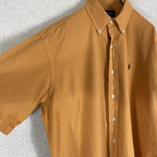 Ralph Lauren(ラルフローレン)の90s ラルフローレン BDシャツ 半袖 ワンポイント 刺繍ロゴ レアカラー メンズのトップス(シャツ)の商品写真