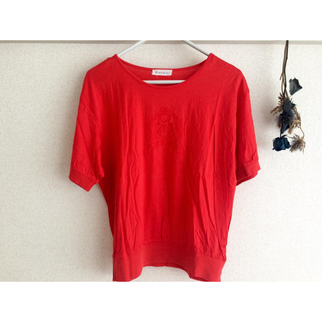 vintage レッドTシャツ レディースのトップス(Tシャツ(半袖/袖なし))の商品写真