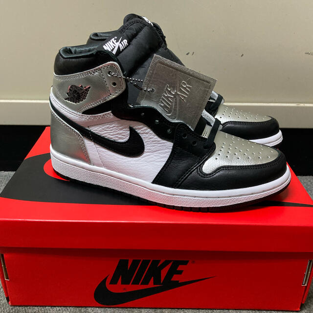 AIR JORDAN1 WMNS SILVER TOE 23.5cm aj1 - スニーカー