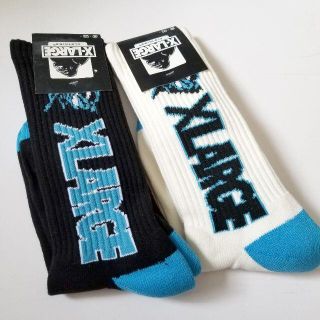 エクストララージ(XLARGE)の新品未使用　エクストララージ　ソックス　メンズ　2足　縦フェイスロゴ(ソックス)