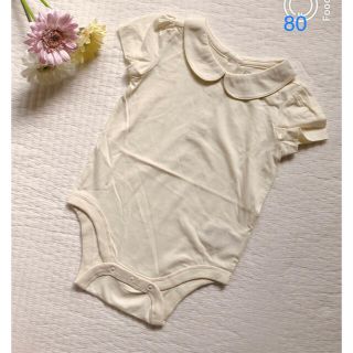 ベビーギャップ(babyGAP)の新品♡baby gap 衿つきロンパース 白(ロンパース)