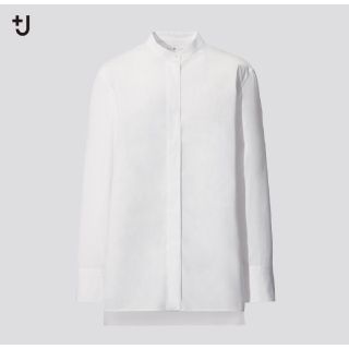 ユニクロ(UNIQLO)の専用です！＋Ｊ　スーピマコットンスタンドカラーシャツ（長袖）ホワイト　XL(シャツ/ブラウス(長袖/七分))