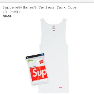 シュプリーム(Supreme)のステッカー2枚付き☆supreme hanes  tank topラスト１枚(タンクトップ)