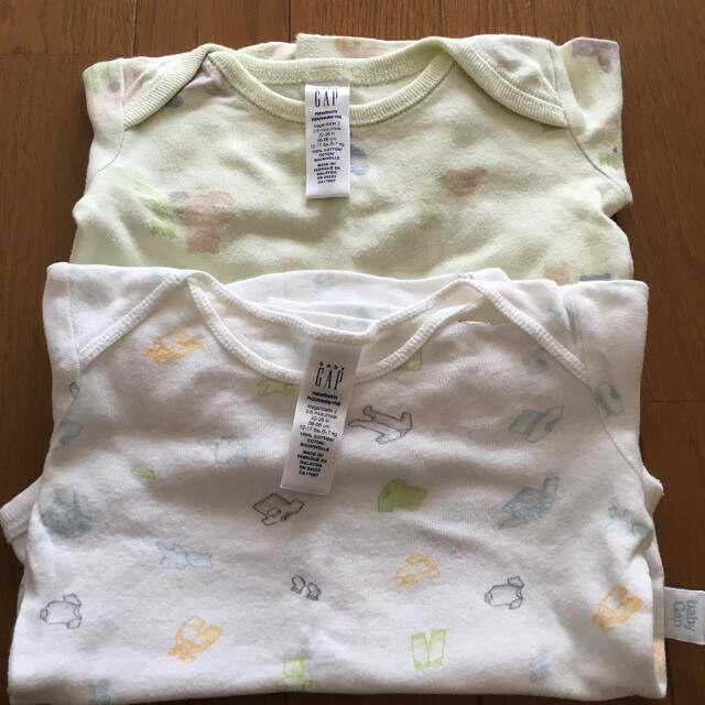 babyGAP(ベビーギャップ)のGAP ロンパース 肌着 ベビー 新生児 赤ちゃん 2着セット キッズ/ベビー/マタニティのベビー服(~85cm)(ロンパース)の商品写真