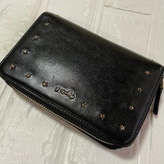 アニエスベー(agnes b.)の★美品★ アニエスベー　agnes b 二つ折り財布　レザー　ブラック(財布)