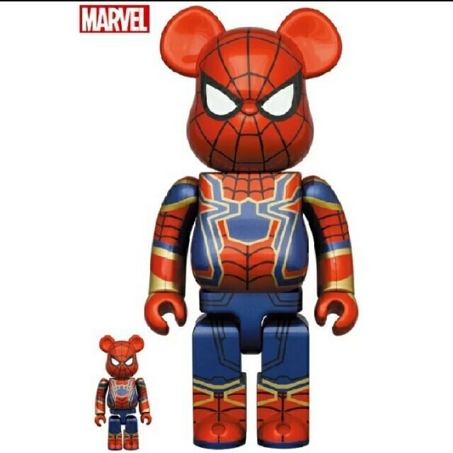 オンライン全高BE@RBRICK IRON SPIDER 100％ 400％ ベアブリック