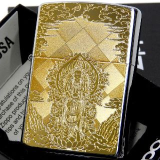 ジッポー(ZIPPO)の(送料込み)ZIPPO◇聖観世音菩薩◇ゴールドプレート◇新品◇ジッポ(タバコグッズ)