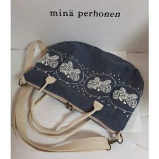 ミナペルホネン(mina perhonen)の🆕ぷっくりマチ&プリーツ入り💓ショルダー付き保温保冷バッグ🎶(弁当用品)