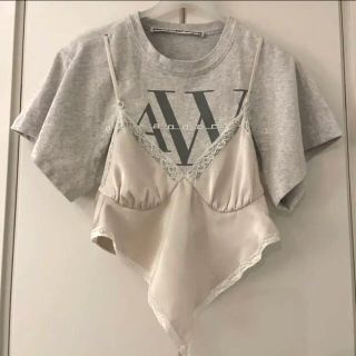 アレキサンダーワン(Alexander Wang)のalexanderwang アレキサンダーワン ブラックピンク ロゼ着用(Tシャツ/カットソー(半袖/袖なし))