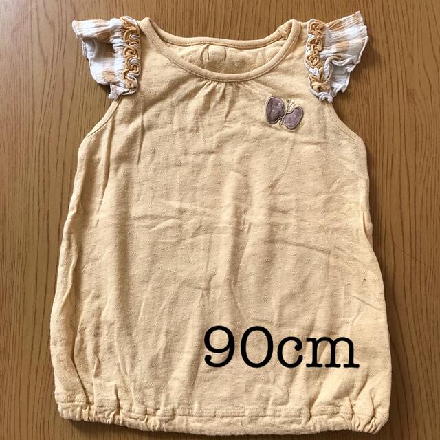 キムラタン(キムラタン)のキムラタン　90 フリルスリーブシャツ キッズ/ベビー/マタニティのキッズ服女の子用(90cm~)(Tシャツ/カットソー)の商品写真
