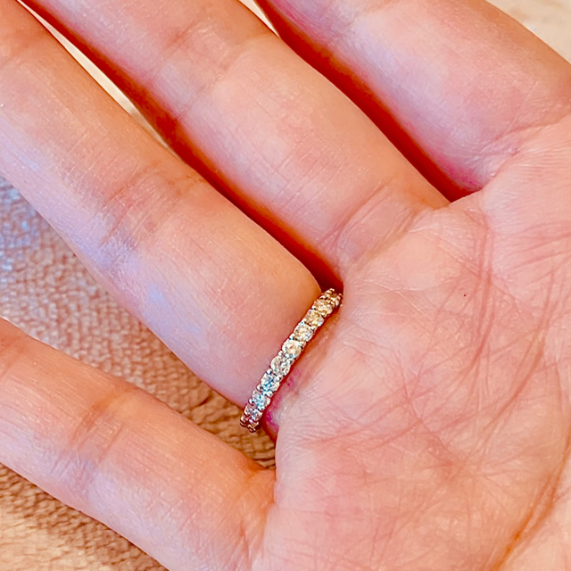 天然ダイヤモンド フルエタニティリング レディースのアクセサリー(リング(指輪))の商品写真