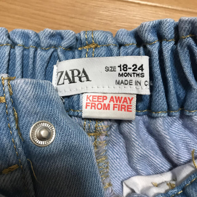 ZARA KIDS(ザラキッズ)のZARAベビー　デニムショートパンツ　92 80 キッズ/ベビー/マタニティのキッズ服女の子用(90cm~)(パンツ/スパッツ)の商品写真