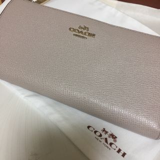 コーチ(COACH)のコーチ　coach 長財布　ベージュ　人気色 箱あり 袋あり(財布)