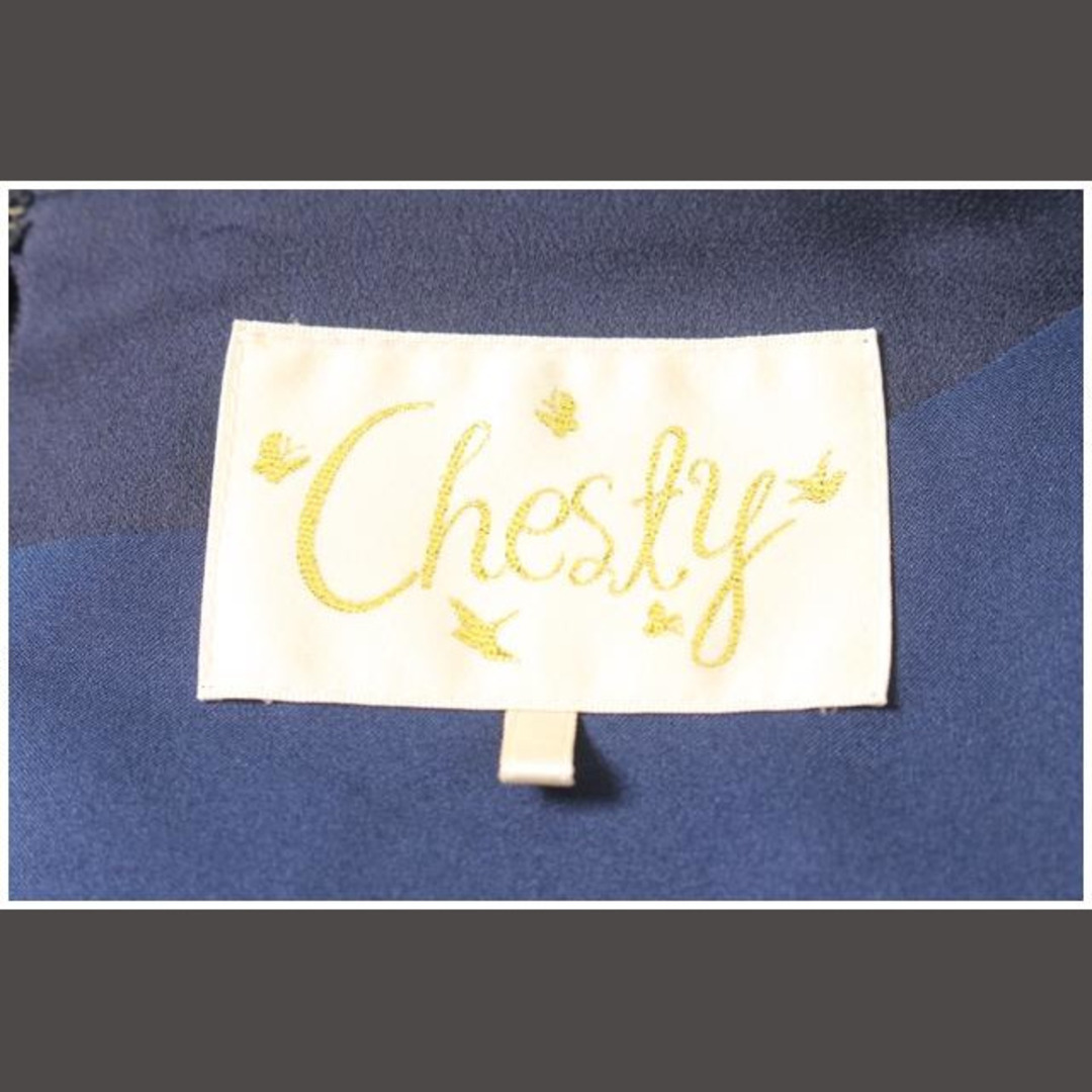 Chesty(チェスティ)のチェスティ Chesty ワンピース ミニ 半袖 フレアスリーブ Vネック ビジ レディースのワンピース(ミニワンピース)の商品写真