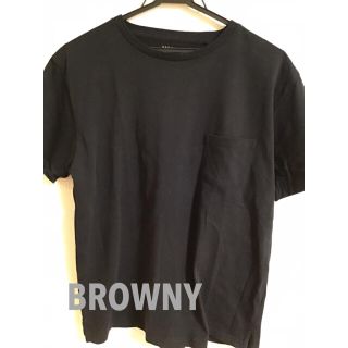 ブラウニー(BROWNY)の【美品】BROWNY シンプル 黒Tシャツ(Tシャツ/カットソー(半袖/袖なし))