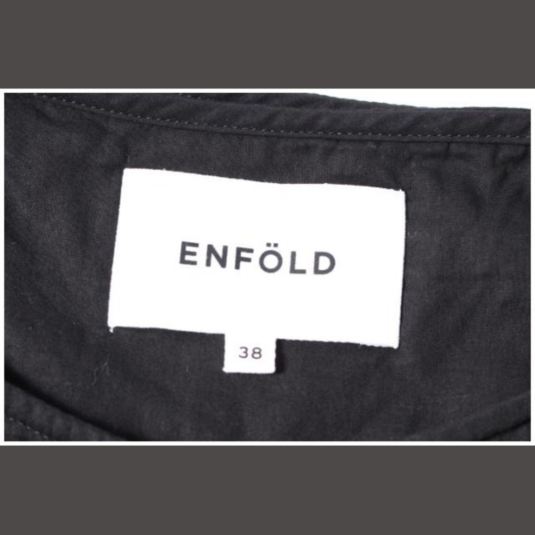 ENFOLD(エンフォルド)のエンフォルド ENFOLD 17AW ワンピース ひざ丈 ノースリーブ 38 黒 レディースのワンピース(ひざ丈ワンピース)の商品写真