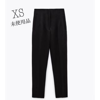 ザラ(ZARA)のZARA ハイウエストパンツ 黒 XS(カジュアルパンツ)