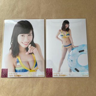 エヌエムビーフォーティーエイト(NMB48)のNMB48 水着 生写真 2016 July 石田優美 2枚set(アイドルグッズ)