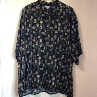 Used レーヨンシャツ　半袖　柄シャツ(シャツ)