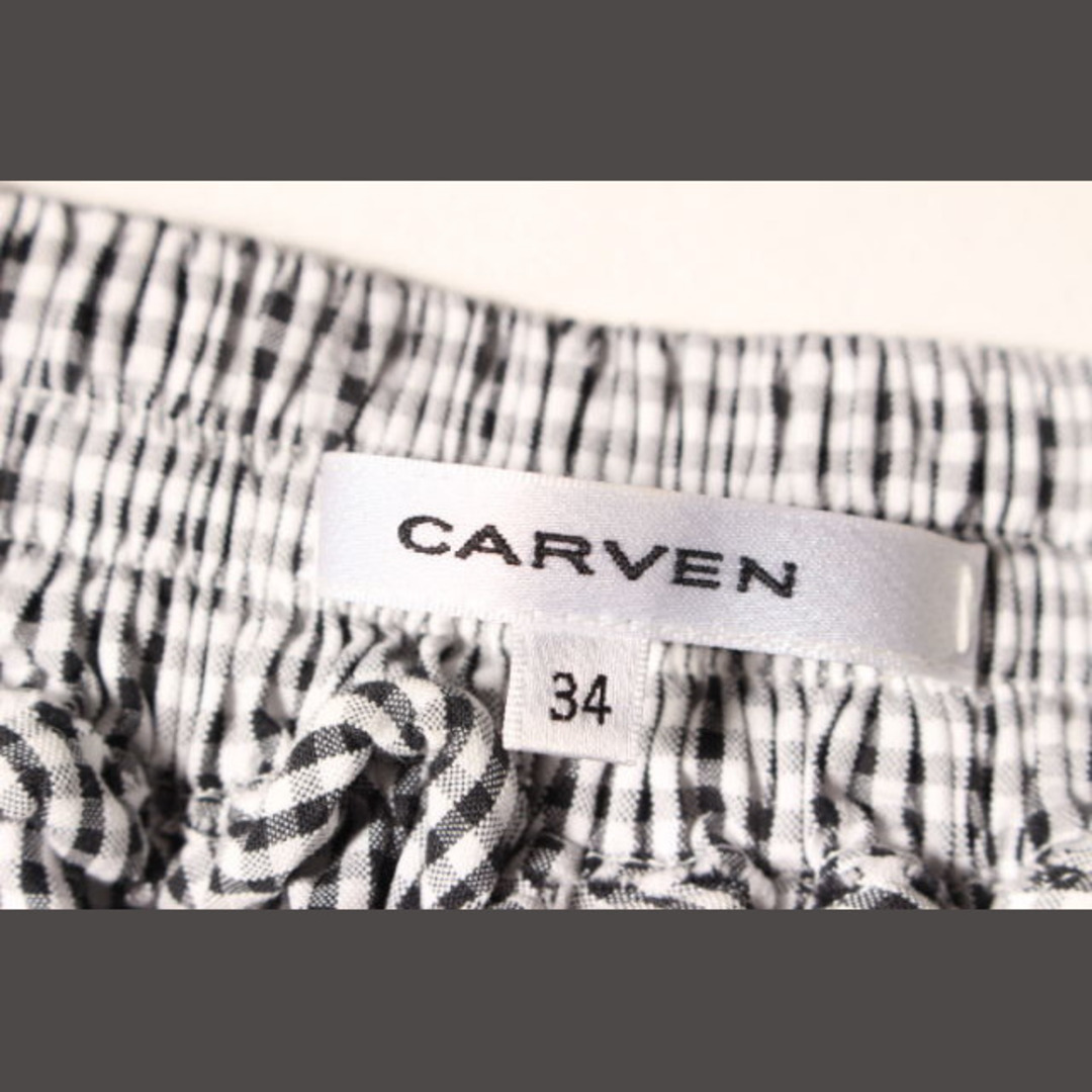 CARVEN(カルヴェン)のカルヴェン CARVEN パンツ ショート レース チェック 34 紺 ネイビー レディースのパンツ(ショートパンツ)の商品写真