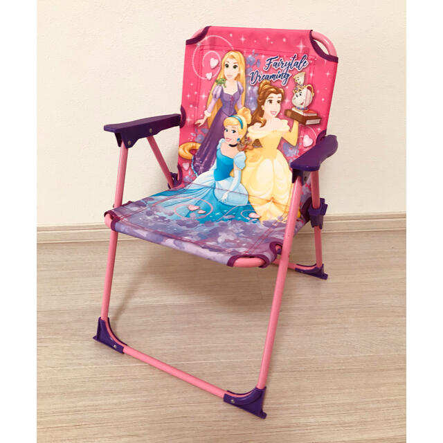 Disney(ディズニー)の子供用　折りたたみ椅子　プリンセス インテリア/住まい/日用品の椅子/チェア(折り畳みイス)の商品写真