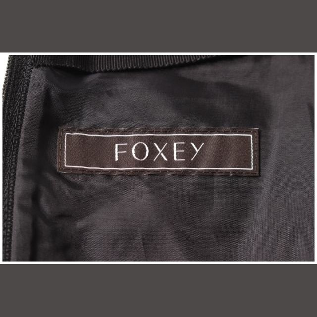 FOXEY(フォクシー)のフォクシー FOXEY スカート ツイード ミニ 台形 38 黒 ブラック 白 レディースのスカート(ミニスカート)の商品写真