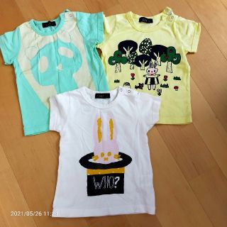 ユニカ(UNICA)のユニカ女の子90Tシャツ3枚セット　うさぎパンダ(Tシャツ/カットソー)