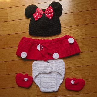 ディズニー(Disney)のnao様専用 ニューボーンフォト ミニーちゃん 衣装(その他)